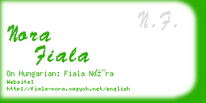 nora fiala business card